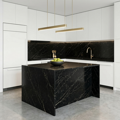 Marmo Black Quartz Slab