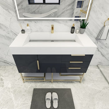 Bethany 48" Freestanding Bathroom Vanity with Acrylic Integrated Sink Top