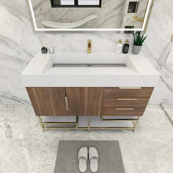 Bethany 48" Freestanding Bathroom Vanity with Acrylic Integrated Sink Top