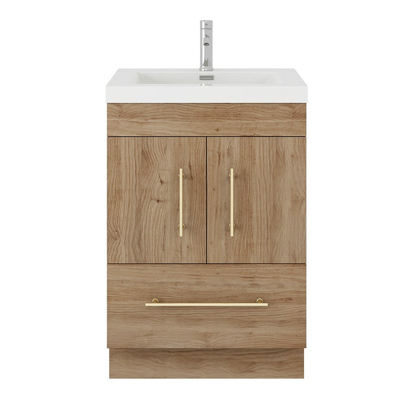 Elsa 24" Freestanding Bathroom Vanity with Reinforced Acrylic Integrated Sink Top
