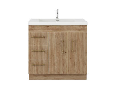 Elsa 36" Freestanding Bathroom Vanity with Reinforced Acrylic Integrated Sink Top
