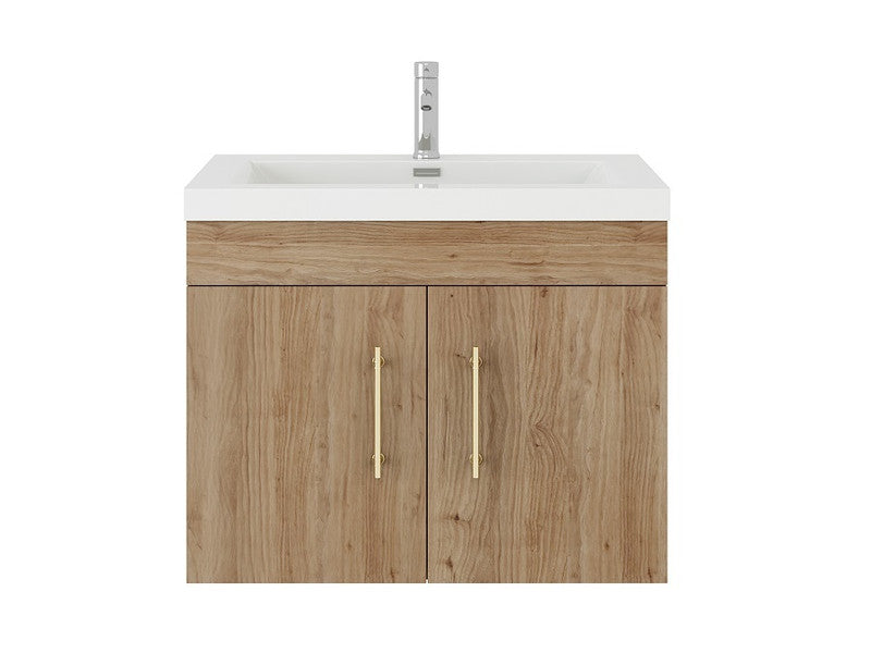 Elsa 30" Wall Mounted Bathroom Vanity with Reinforced Acrylic Integrated Sink Top