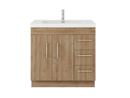 Elsa 36" Freestanding Bathroom Vanity with Reinforced Acrylic Integrated Sink Top