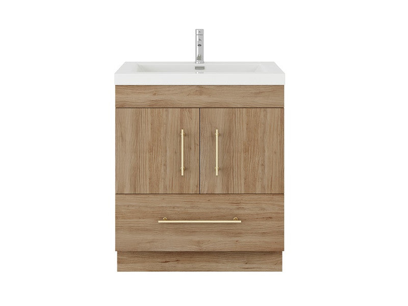 Elsa 30" Freestanding Bathroom Vanity with Reinforced Acrylic Integrated Sink Top