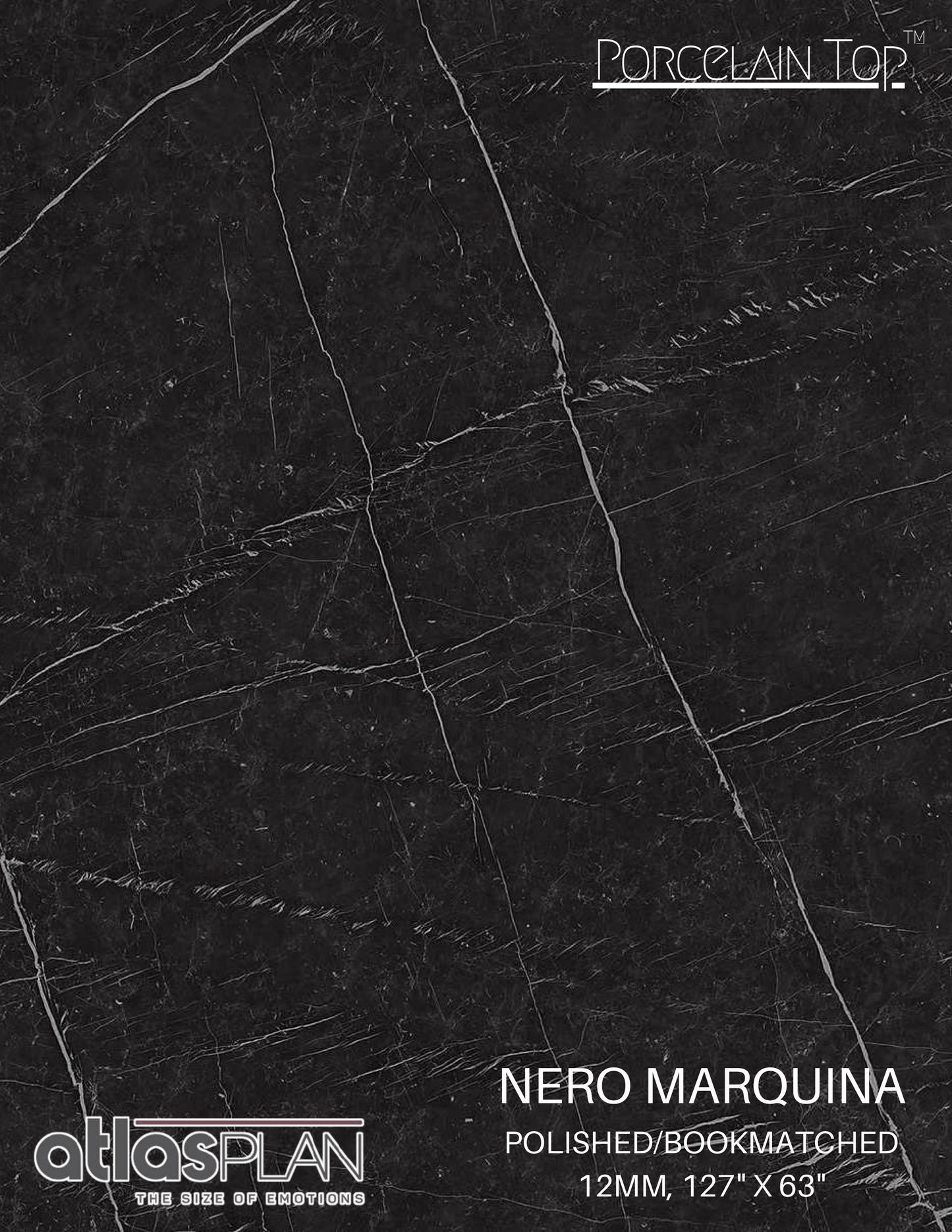 Atlas Plan PorcelainTop™ Nero Marquina Porcelain Slab