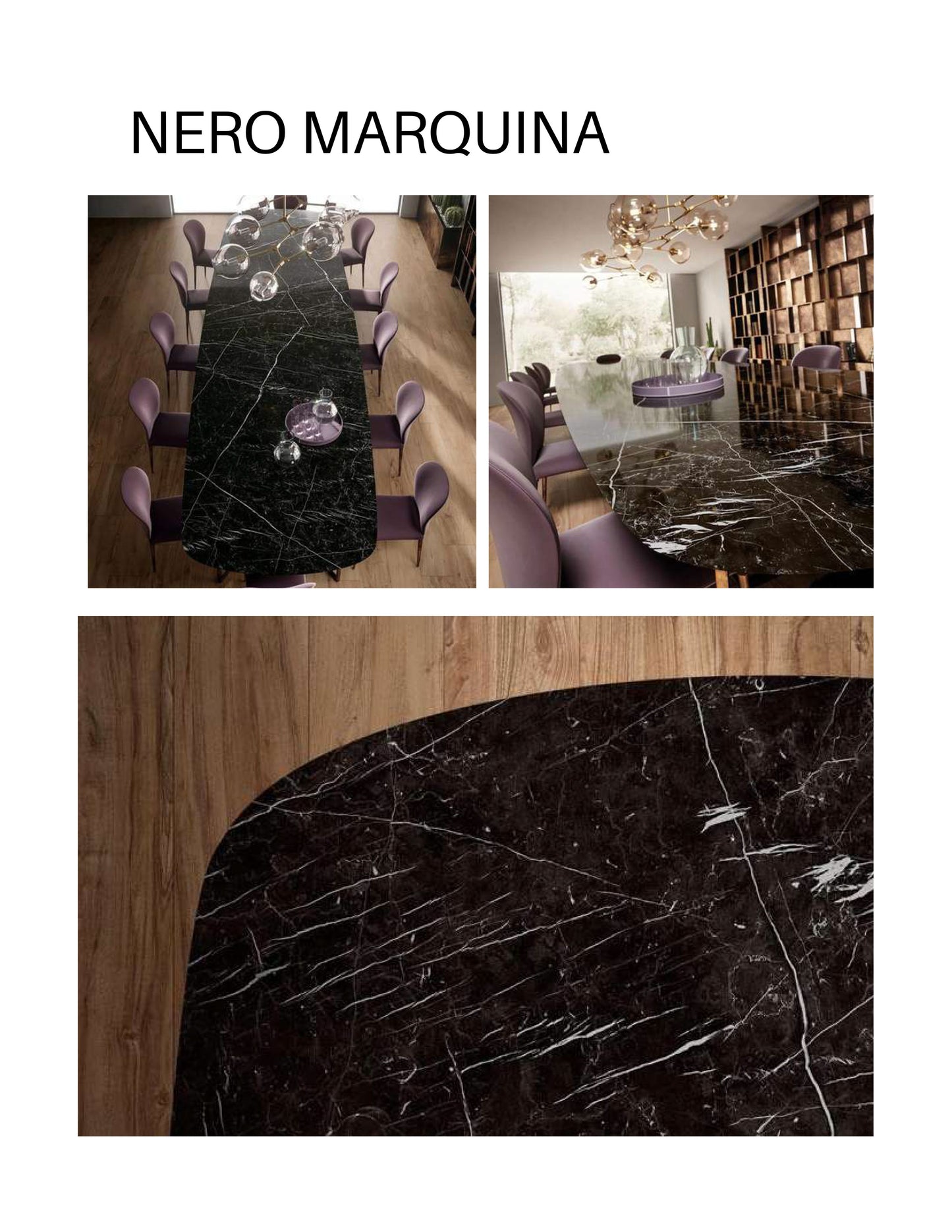 Atlas Plan PorcelainTop™ Nero Marquina Porcelain Slab