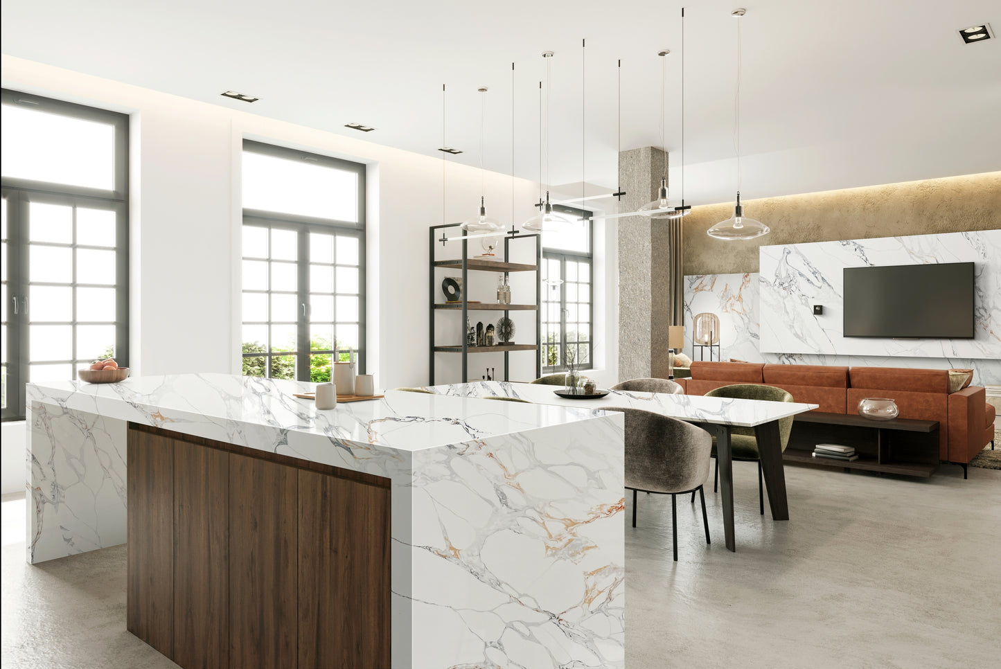 New Calacatas Gold Quartz Slab