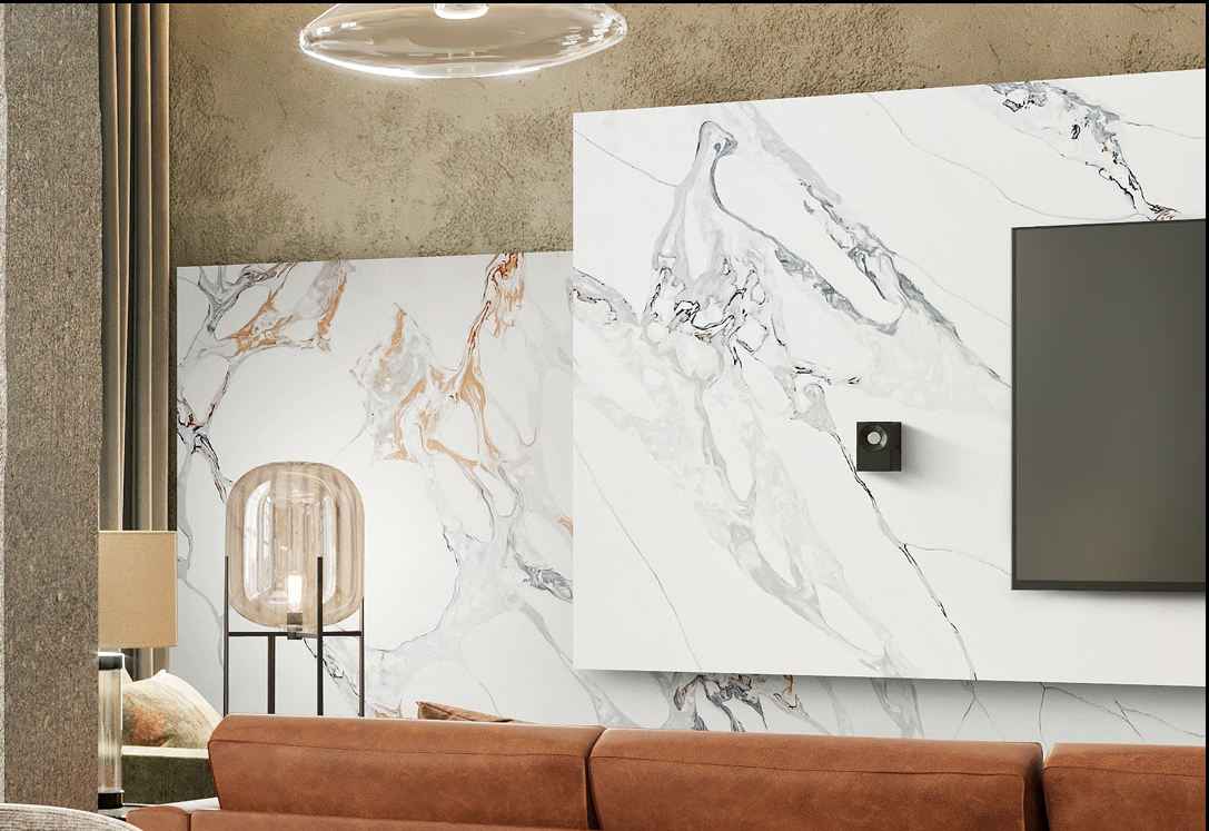 New Calacatas Gold Quartz Slab