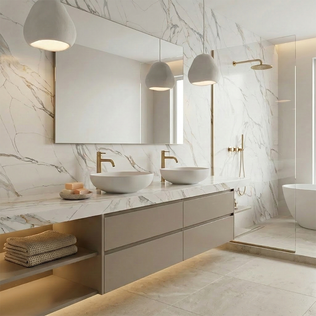 New Calacatas Gold Quartz Slab