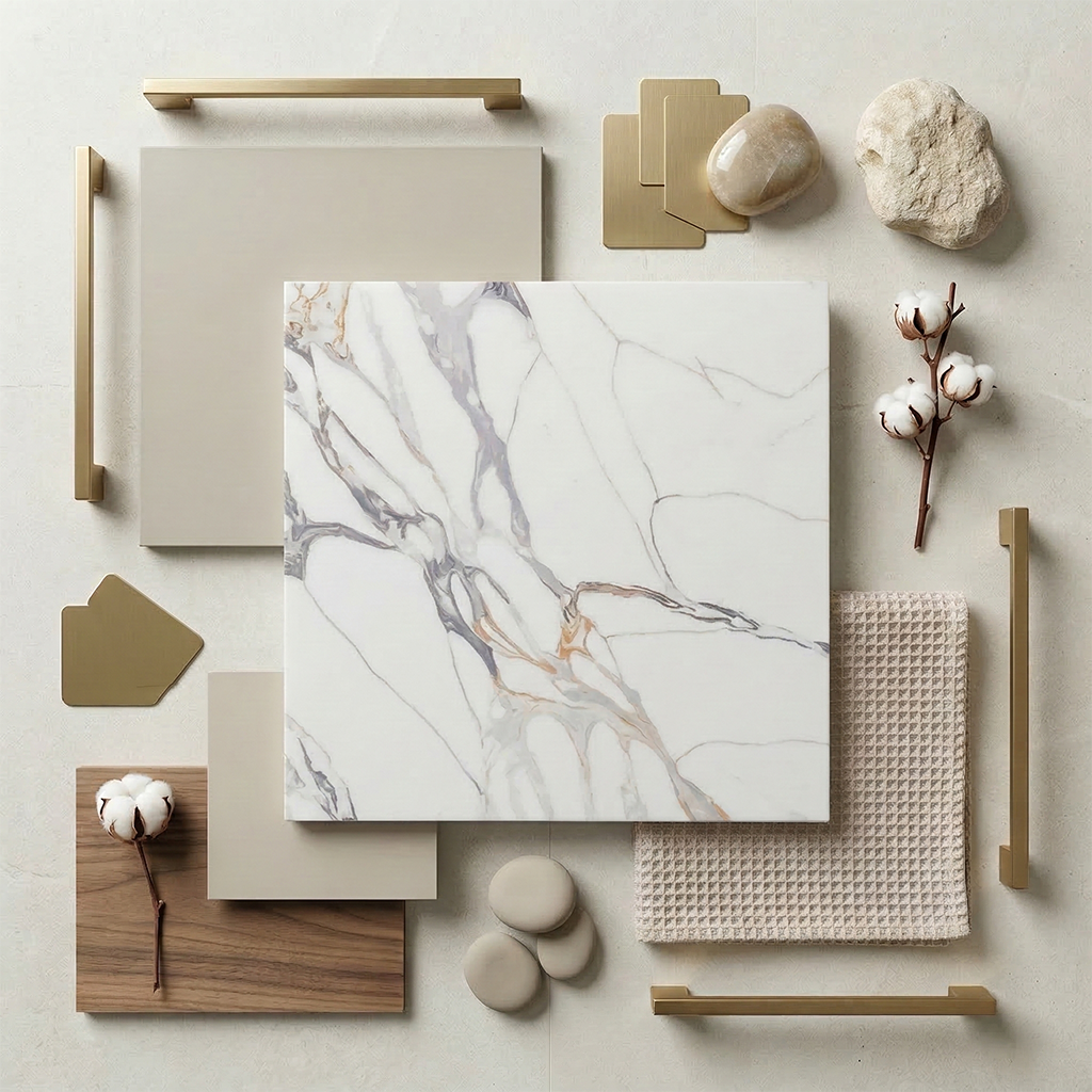 New Calacatas Gold Quartz Slab