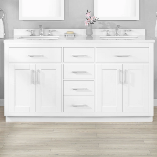 [CLEARANCE] OVE Decors Bailey White 60" Bathroom Vanity [BASE ONLY]