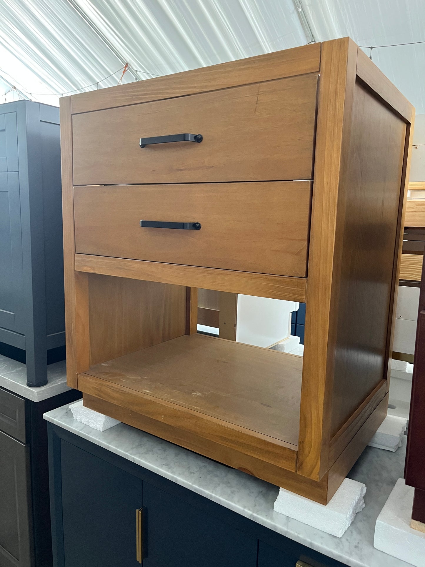 [CLEARANCE] OVE Decors Carran Wax Pine 30” Bathroom Vanity [BASE ONLY]