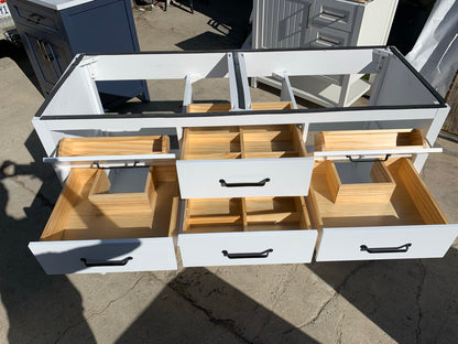 [CLEARANCE] OVE Decors Carran White 60" Bathroom Vanity [BASE ONLY]