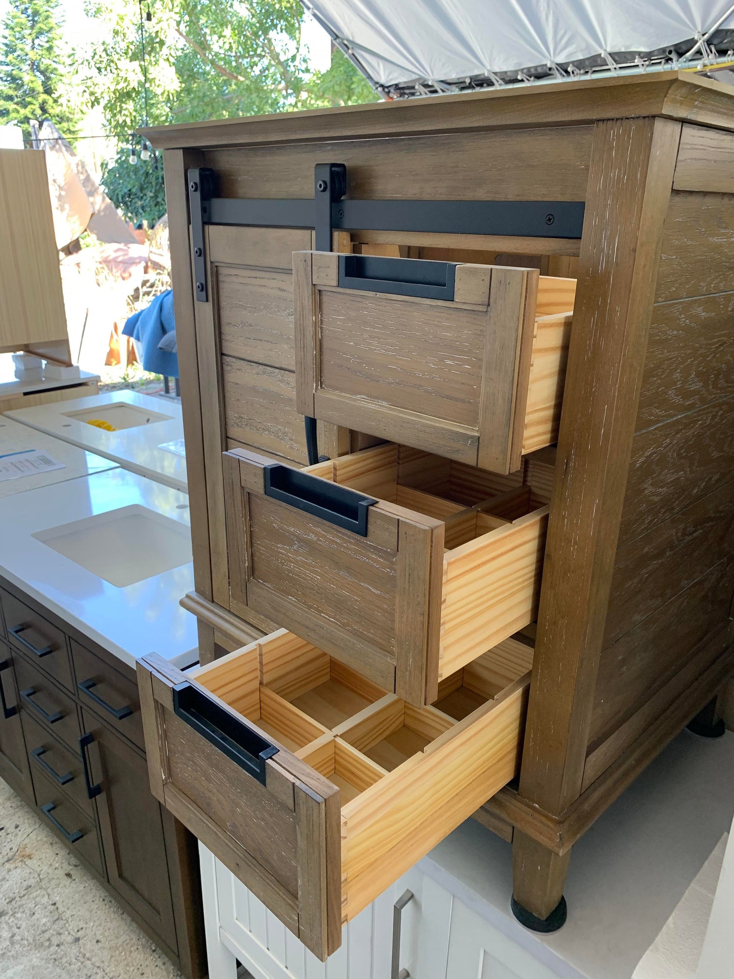 [CLEARANCE] OVE Decors Edenderry Rustic Almond 30” Bathroom Vanity [BASE ONLY]