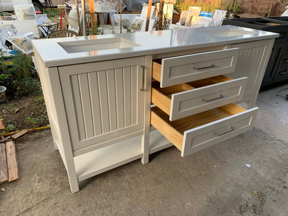 [CLEARANCE] OVE Decors Martha Stewart Esteban White 72” Bathroom Vanity [BASE ONLY]