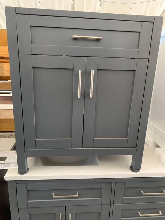[CLEARANCE] OVE Decors Tahoe Charcoal Grey 30” Bathroom Vanity [BASE ONLY]