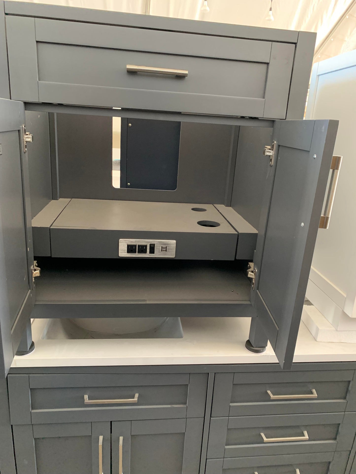 [CLEARANCE] OVE Decors Tahoe Charcoal Grey 30” Bathroom Vanity [BASE ONLY]