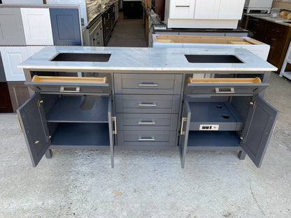 [CLEARANCE] OVE Decors Tahoe Charcoal Grey 60" Bathroom Vanity [BASE ONLY]
