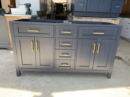 [CLEARANCE] OVE Decors Tahoe Midnight Blue 60" Bathroom Vanity [BASE ONLY]