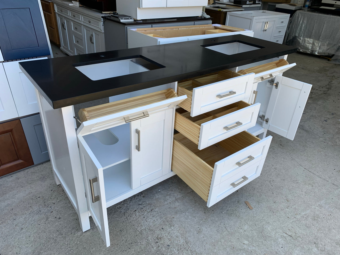 [CLEARANCE] OVE Decors Tahoe White 72” Bathroom Vanity [BASE ONLY]