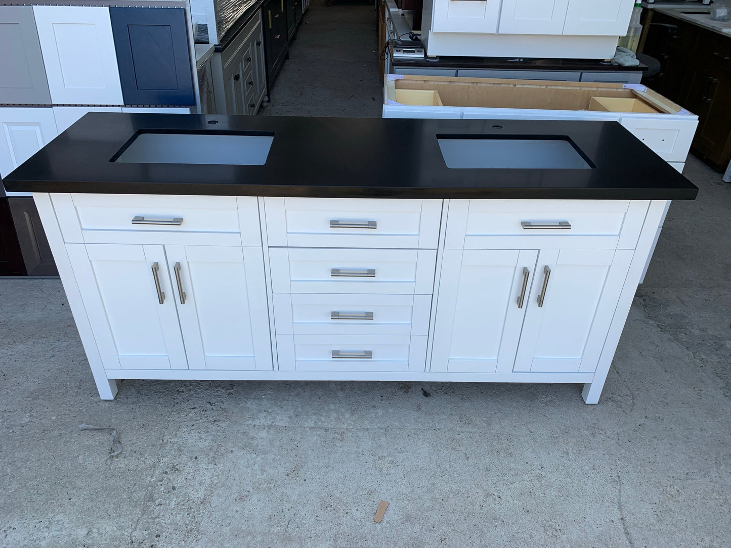 [CLEARANCE] OVE Decors Tahoe White 72” Bathroom Vanity [BASE ONLY]