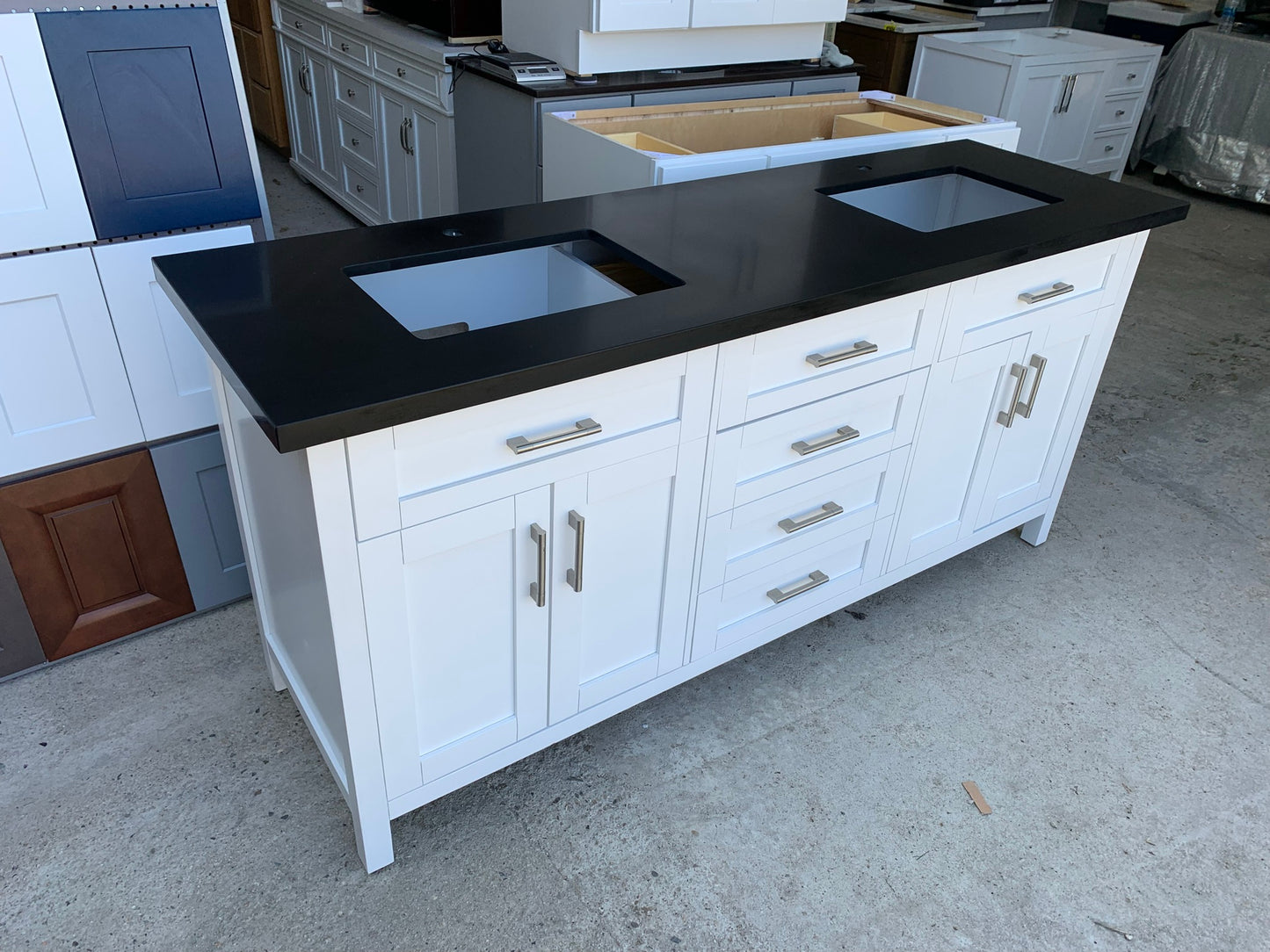 [CLEARANCE] OVE Decors Tahoe White 72” Bathroom Vanity [BASE ONLY]