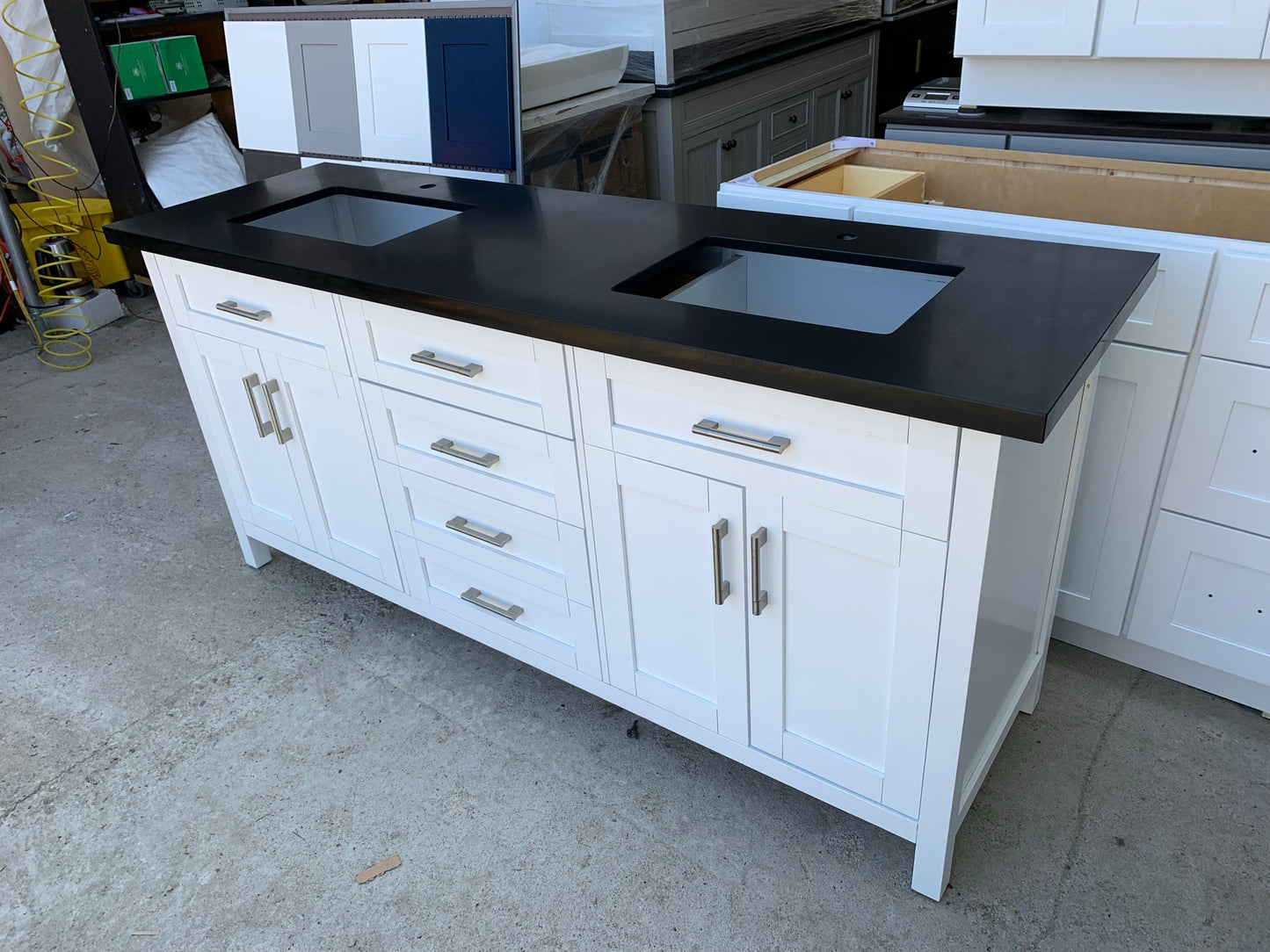 [CLEARANCE] OVE Decors Tahoe White 72” Bathroom Vanity [BASE ONLY]
