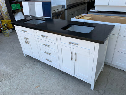 [CLEARANCE] OVE Decors Tahoe White 72” Bathroom Vanity [BASE ONLY]