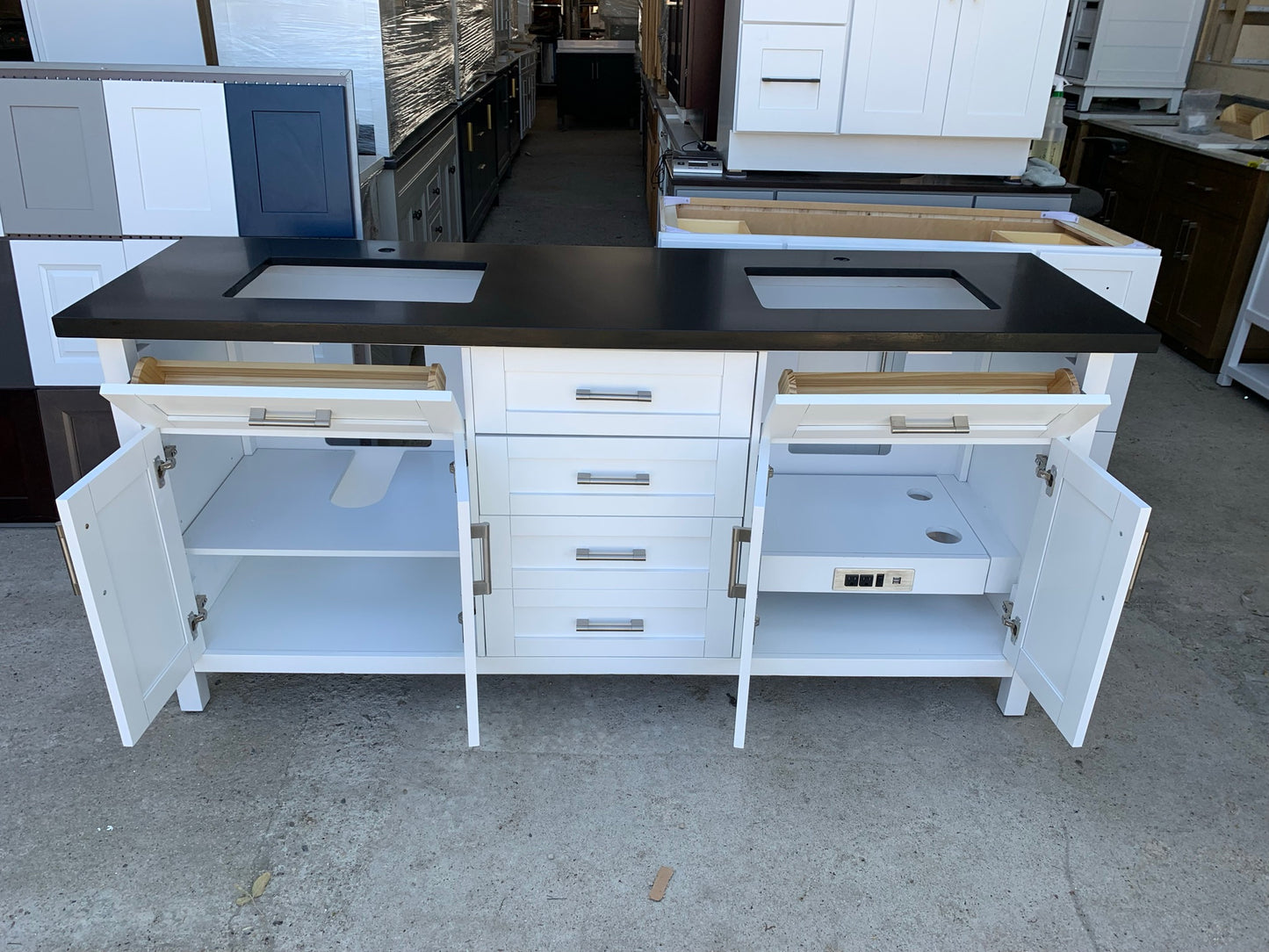 [CLEARANCE] OVE Decors Tahoe White 72” Bathroom Vanity [BASE ONLY]