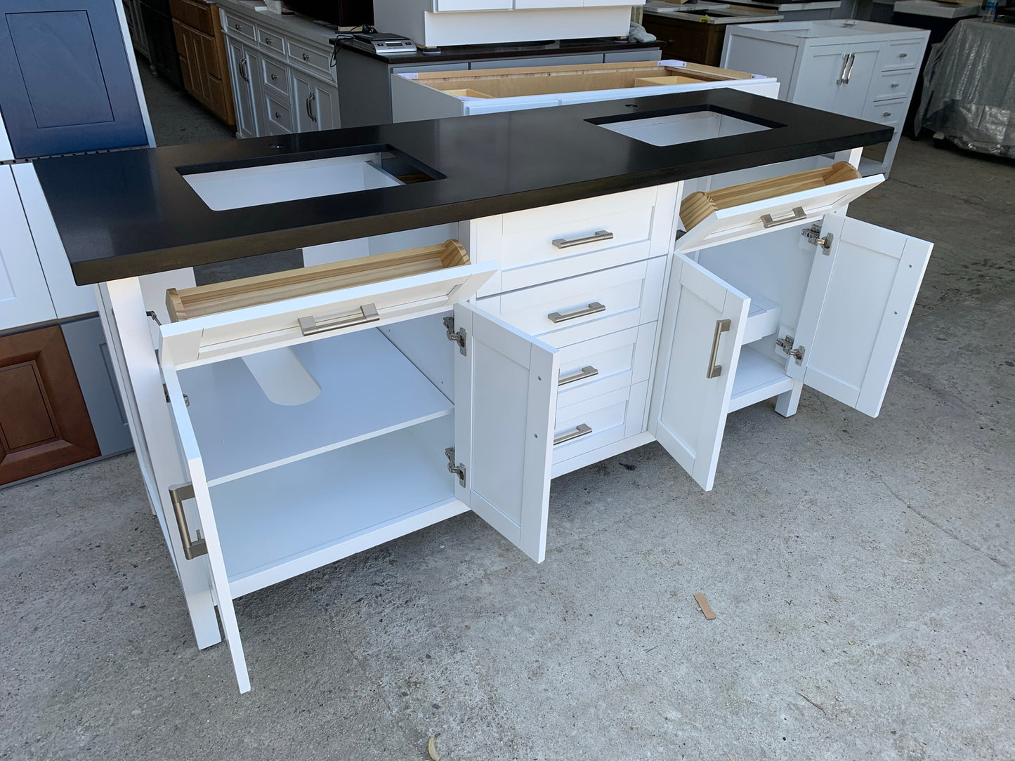[CLEARANCE] OVE Decors Tahoe White 72” Bathroom Vanity [BASE ONLY]