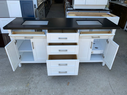 [CLEARANCE] OVE Decors Tahoe White 72” Bathroom Vanity [BASE ONLY]
