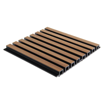 Two-Tone Small Slatted WPC Exterior Decorative Wall Panel