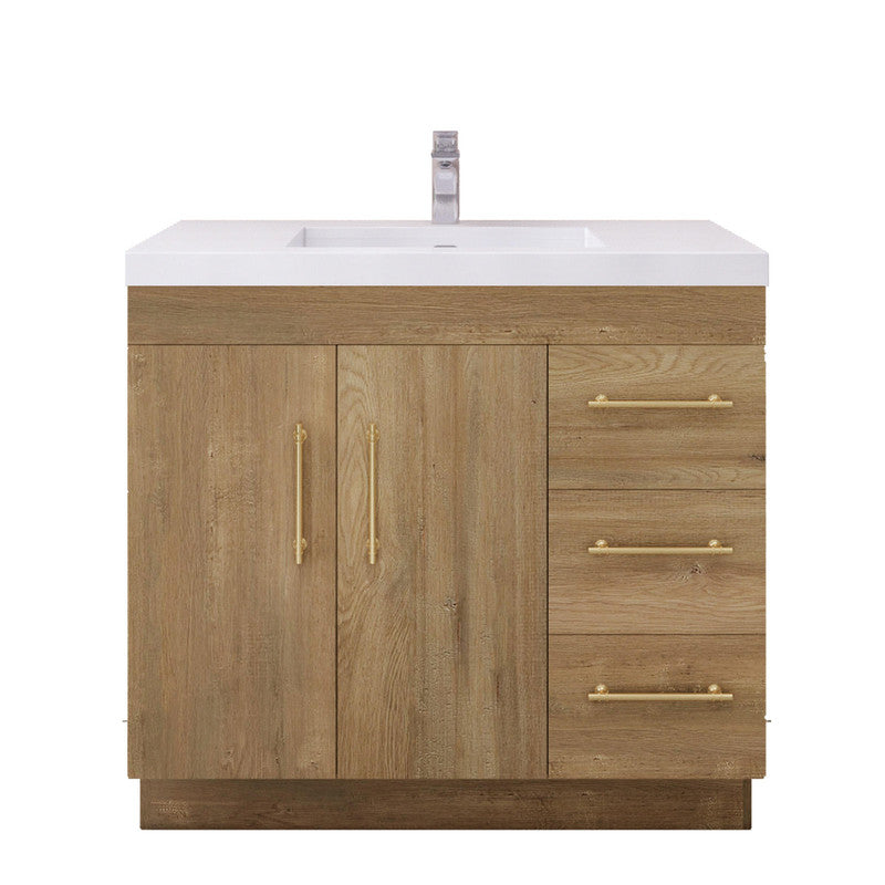 Elsa 36" Freestanding Bathroom Vanity with Reinforced Acrylic Integrated Sink Top