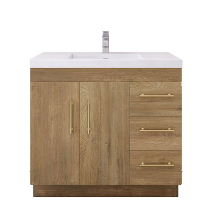 Elsa 36" Freestanding Bathroom Vanity with Reinforced Acrylic Integrated Sink Top