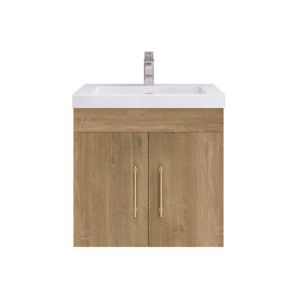 Elsa 24" Wall Mounted Bathroom Vanity with Reinforced Acrylic Integrated Sink Top