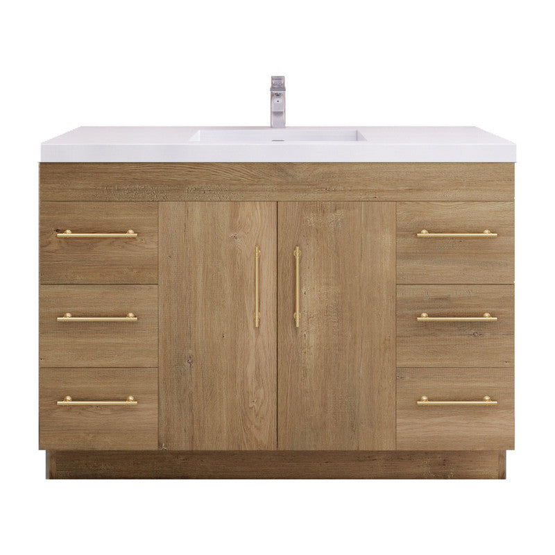 Elsa 48" Freestanding Bathroom Vanity with Reinforced Acrylic Integrated Sink Top