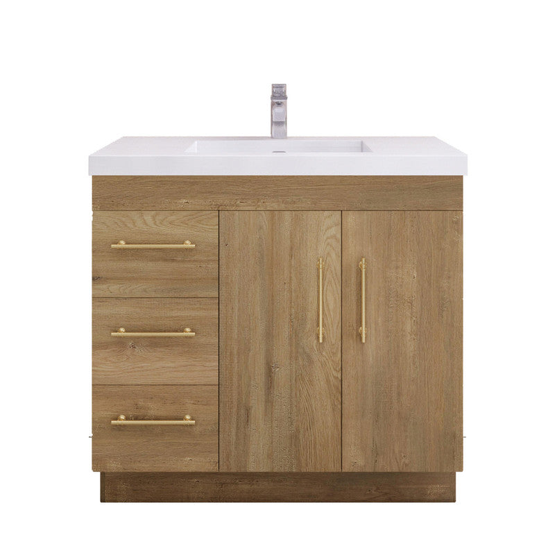 Elsa 36" Freestanding Bathroom Vanity with Reinforced Acrylic Integrated Sink Top