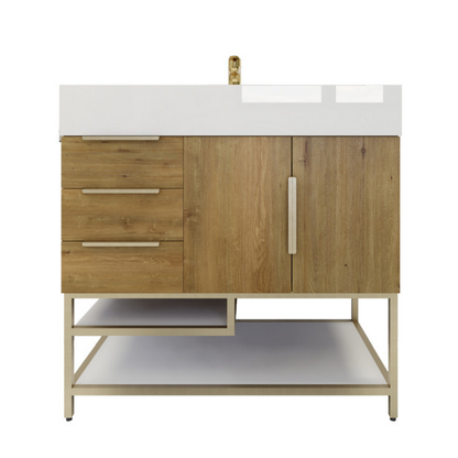Bethany 36" Freestanding Bathroom Vanity with Reinforced Acrylic Integrated Sink Top