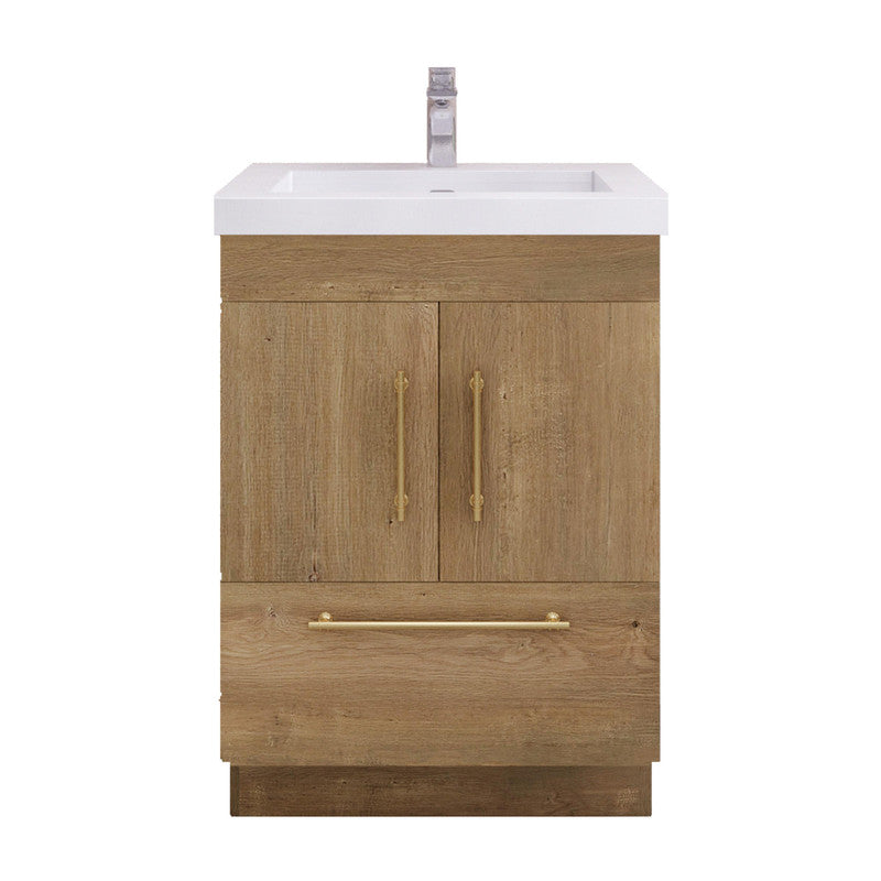 Elsa 24" Freestanding Bathroom Vanity with Reinforced Acrylic Integrated Sink Top