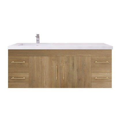 Elsa 60" Wall Mounted Bathroom Vanity with Reinforced Acrylic Integrated Sink Top