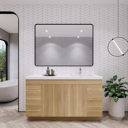 Elsa 60" Freestanding Bathroom Vanity with Reinforced Acrylic Integrated Sink Top
