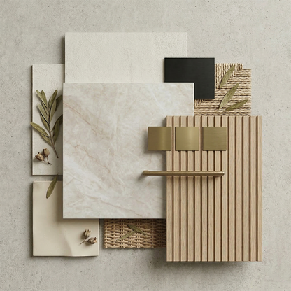 Perla Bianco Printed Surface Quartz Slab