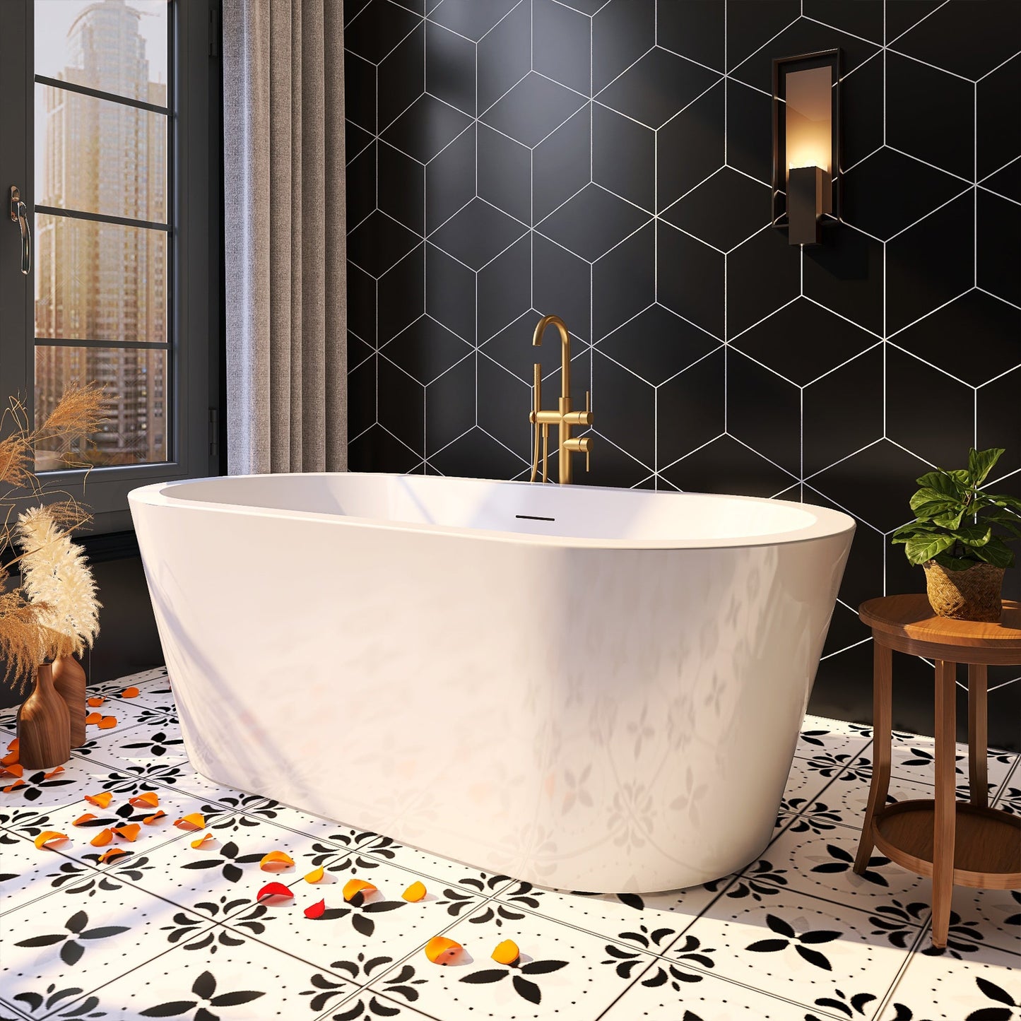 Freestanding Bathtub – Glossy White – Liora