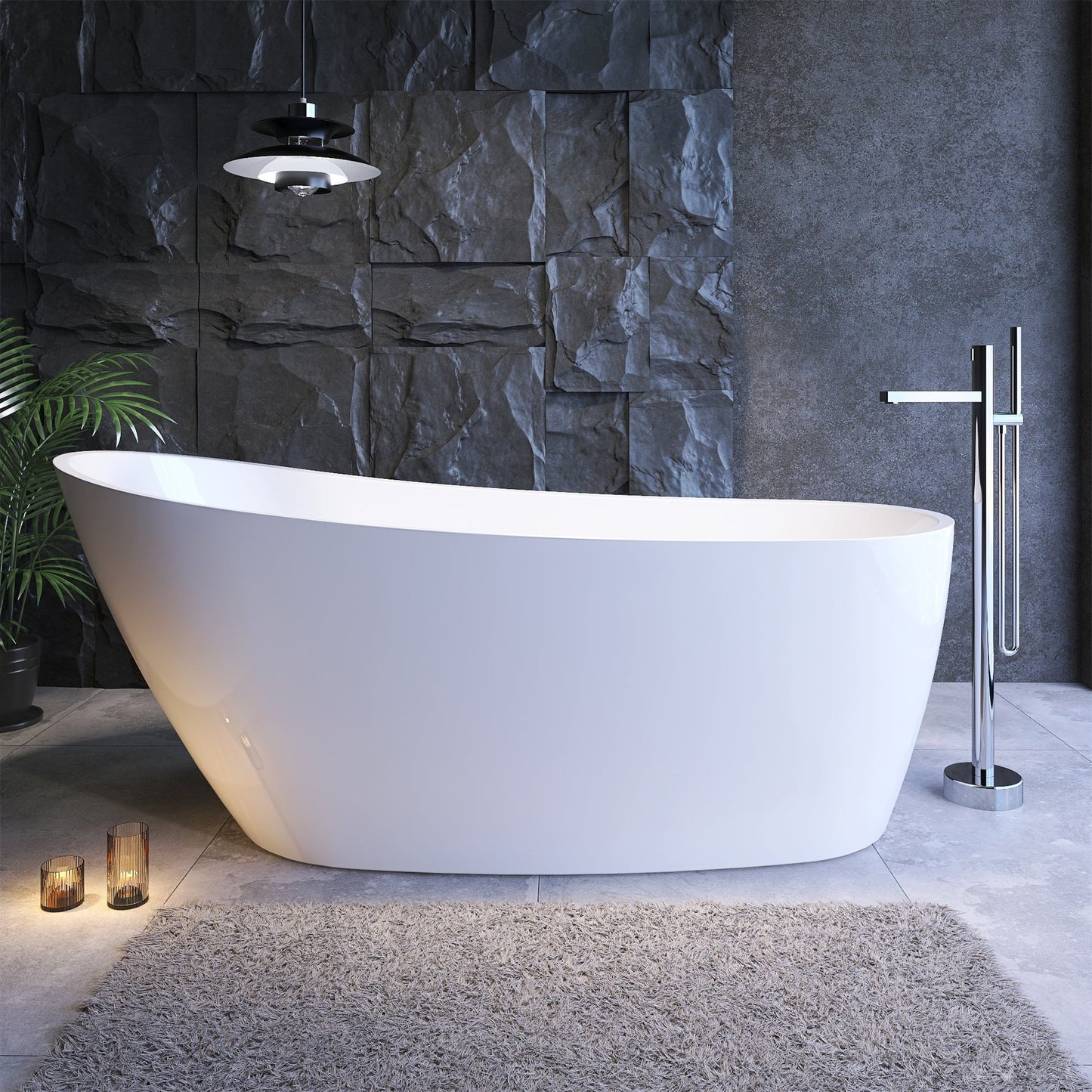 Freestanding Bathtub – Glossy White – Suri