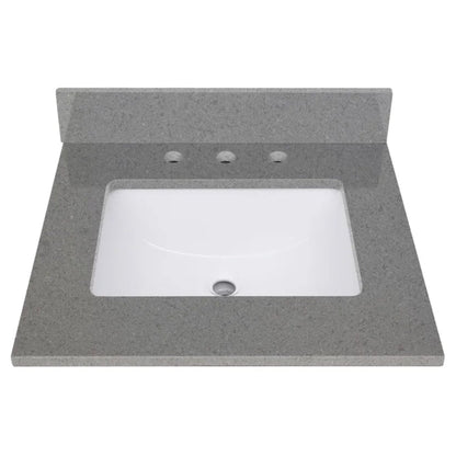 Contrail Matte Grey Quartz Vanity Top