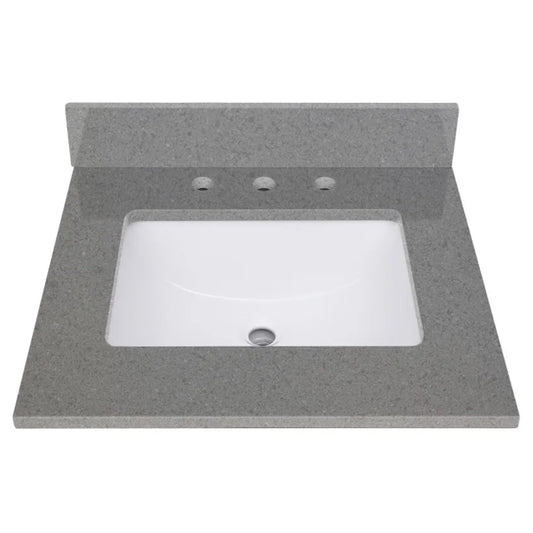 Contrail Matte Grey Quartz Vanity Top