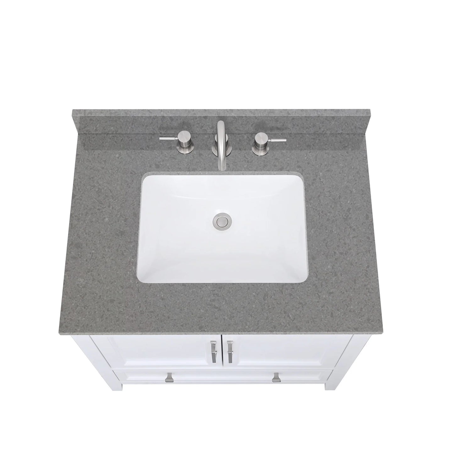 Contrail Matte Grey Quartz Vanity Top