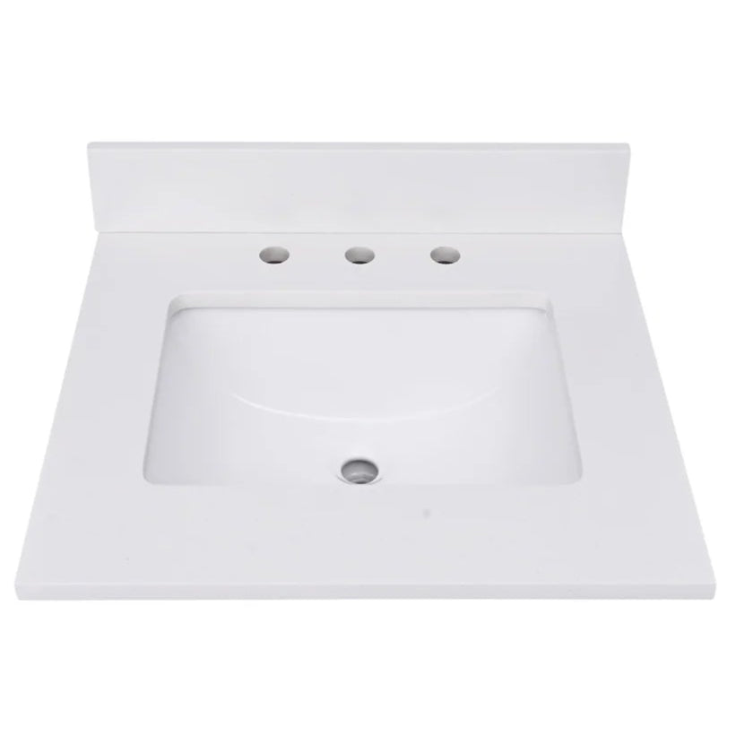 Everest White Quartz Vanity Top