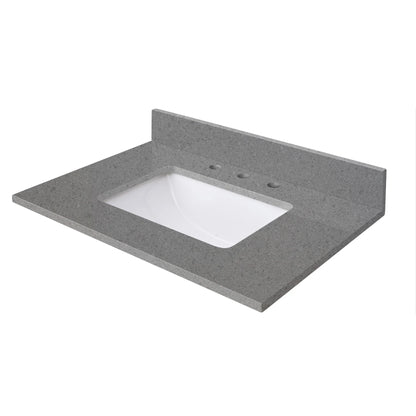 Contrail Matte Grey Quartz Vanity Top