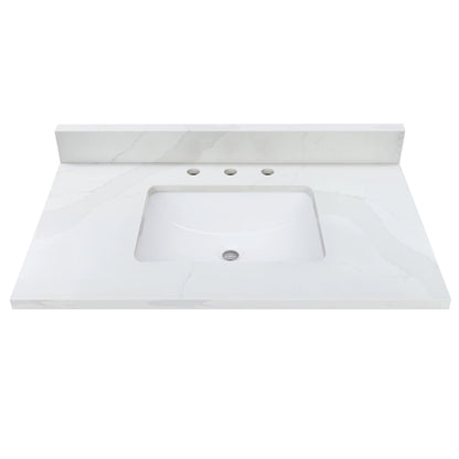 Calacatta White Quartz Vanity Top